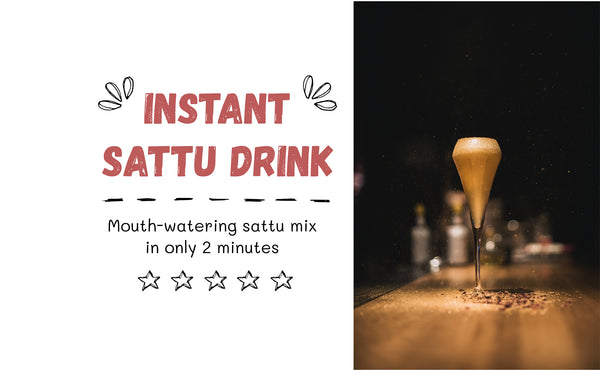 Instant Sattu drinks for healthy breakfast
